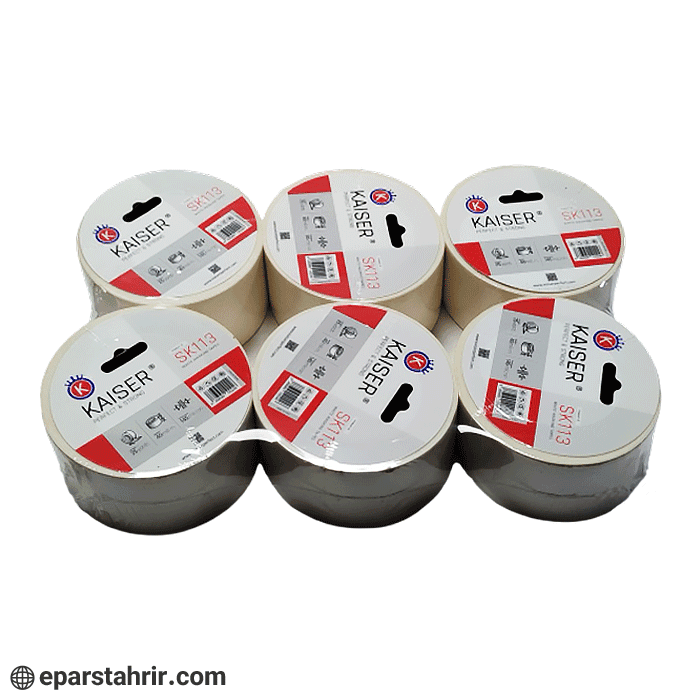 چسب کاغذی کایزر(SK113) 4 سانت 25 یارد (بسته 6 عددی) — تصویر ۲