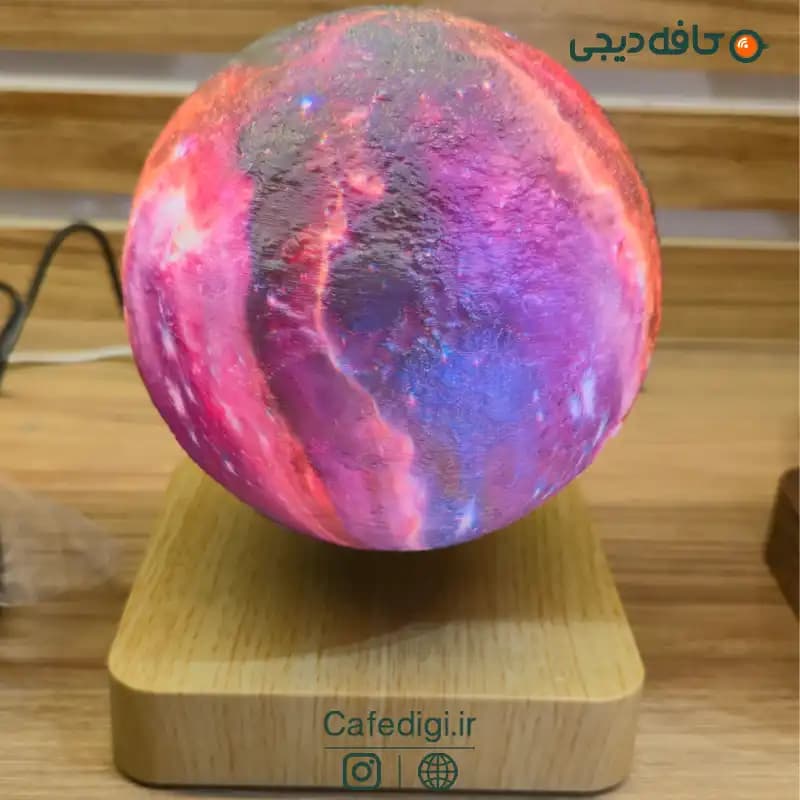 چراغ خواب ماه مغناطیسی معلق کهکشانی Levitating Galaxy Moon — تصویر ۳