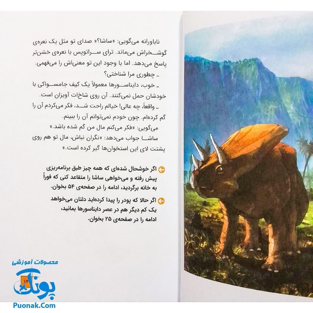 کتاب داستانی با چند پایان خودت تصمیم می گیری! ۲ ۱۰۰۰ خطر در میان دایناسورها — تصویر ۵