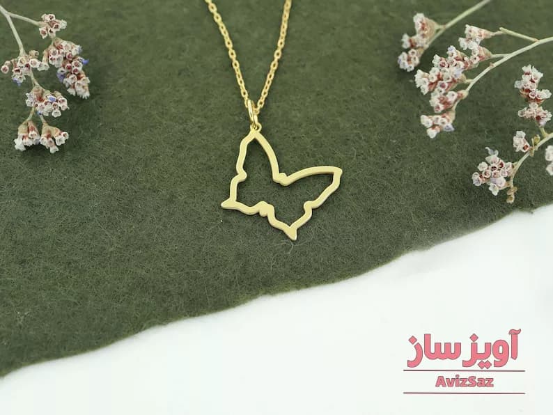گردنبند پروانه کد 101225