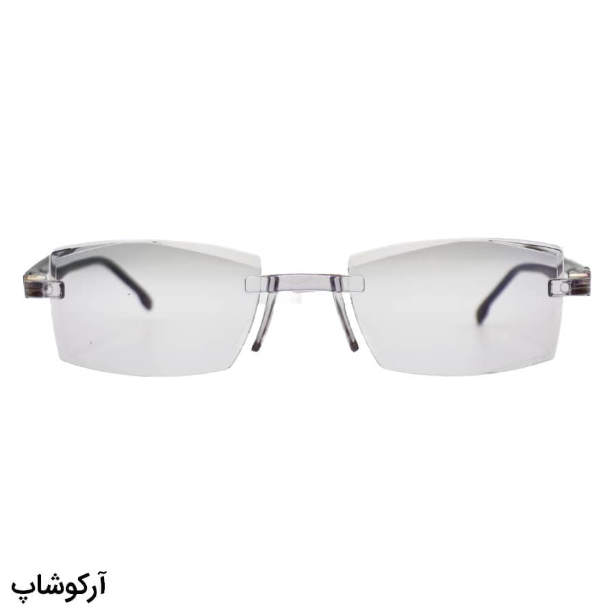 عینک طبی دوربین با نمره -1.00 فریم لس، دسته مشکی، لنز بلوکات (بهمراه قاب و دستمال) مدل DBA301 — تصویر ۲