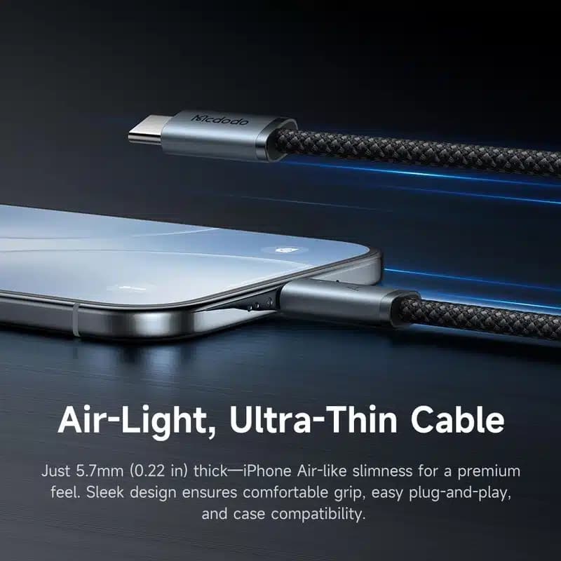 کابل USB-C به USB-C مک دودو طول 1.8 متر 240W مدل CA-708 — تصویر ۶