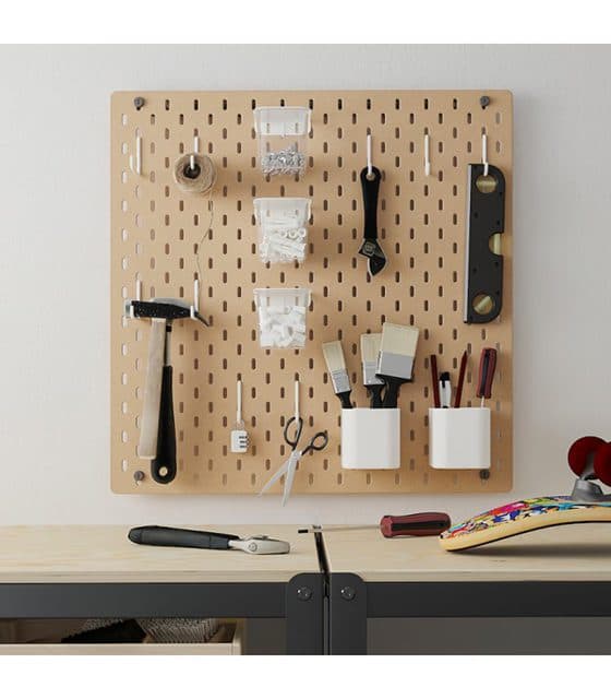 صفحه پگ بورد ایکیا مدل IKEA-SKÅDIS سایز 56×56 رنگ چوب — تصویر ۳