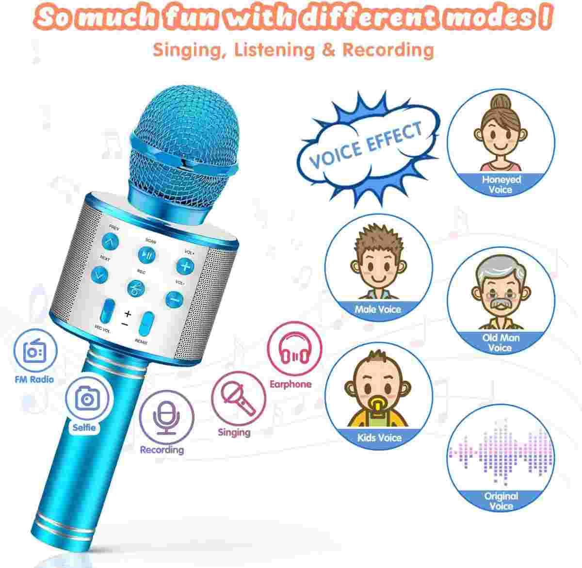 اسپیکر میکروفون handheld ktv ws-858 مدل : MK0003 — تصویر ۵
