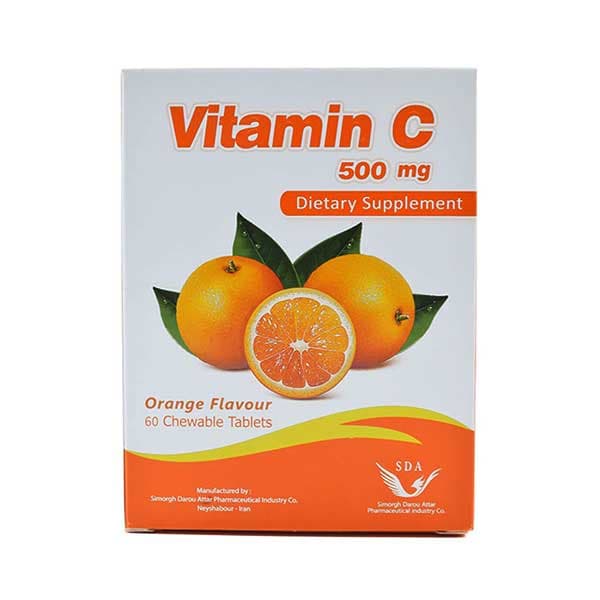 قرص جویدنی ویتامین ث 500 سیمرغ دارو 60 عددی — تصویر ۲
