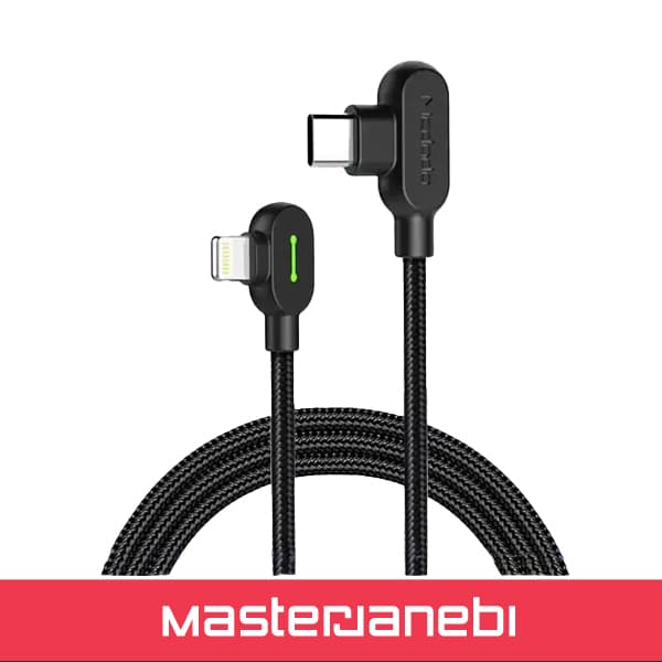 کابل شارژ تایپ سی به لایتنینگ 90 درجه 1.8 متر مک دودو Mcdodo Type-C To Lightning Data Cable CA-7371