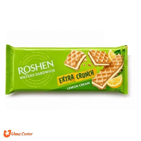 ویفر ساندویچی روشن مدل Extra Crunch با طعم لیمو 142 گرم