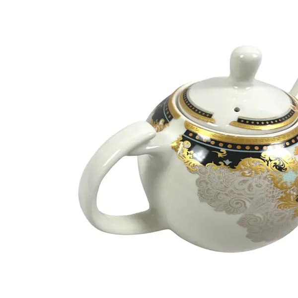 قوری 900 میلی لیتر طرح مردیت مشکی کد 382 — تصویر ۵