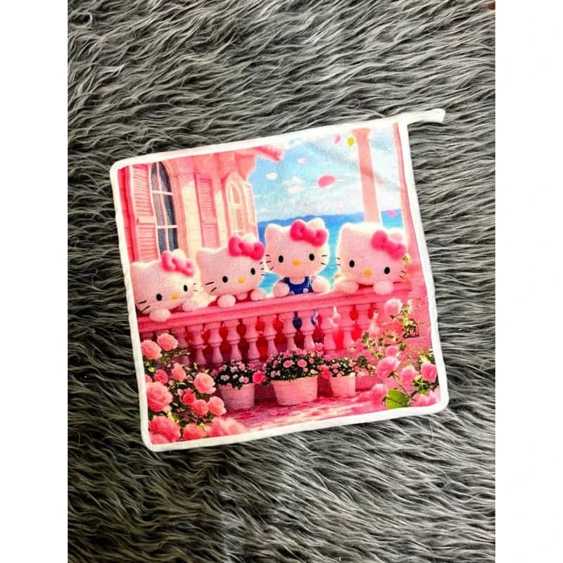 حوله دست و صورت نوزاد مدل کیتی 6 طرح دستمال سایز 31×31 سانتی متر — تصویر ۲
