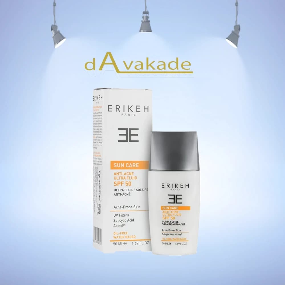 فلوئید ضد آفتاب آنتی آکنه SPF50 بی رنگ ERIKEH اریکه
