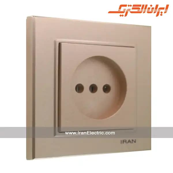 پریز برق ساده برلیان بژ