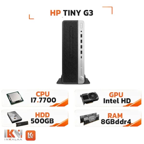 مینی کیس استوک HP مدل EliteDesk 600/800 G3 پردازنده Intel Core i7-7700 حافظه DDR4 8GB هارد 500GB — تصویر ۲