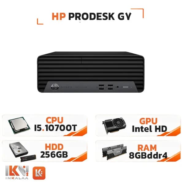 تاینی کیس استوک HP مدل ProDesk 400 G7 پردازنده Intel Core i7-10700T حافظه DDR4 8GB هارد 256GB — تصویر ۴