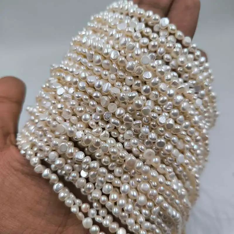 ریسه مروارید پرورشی سکهای سایز 4 میلیمتر کیفیت A کد 1916 — تصویر ۲