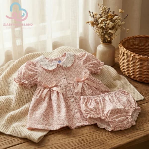 پیراهن دخترانه ۲تیکه moon star 53141 — تصویر ۲