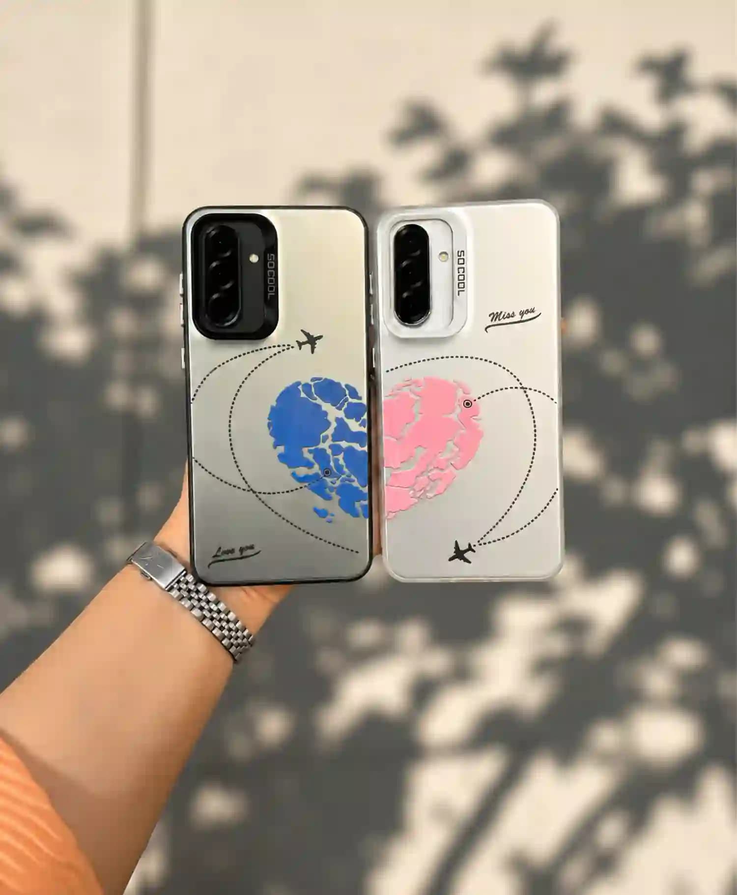 قاب ست کاپلی So Cool طرح سفر عشق گوشی Samsung A36 — تصویر ۴