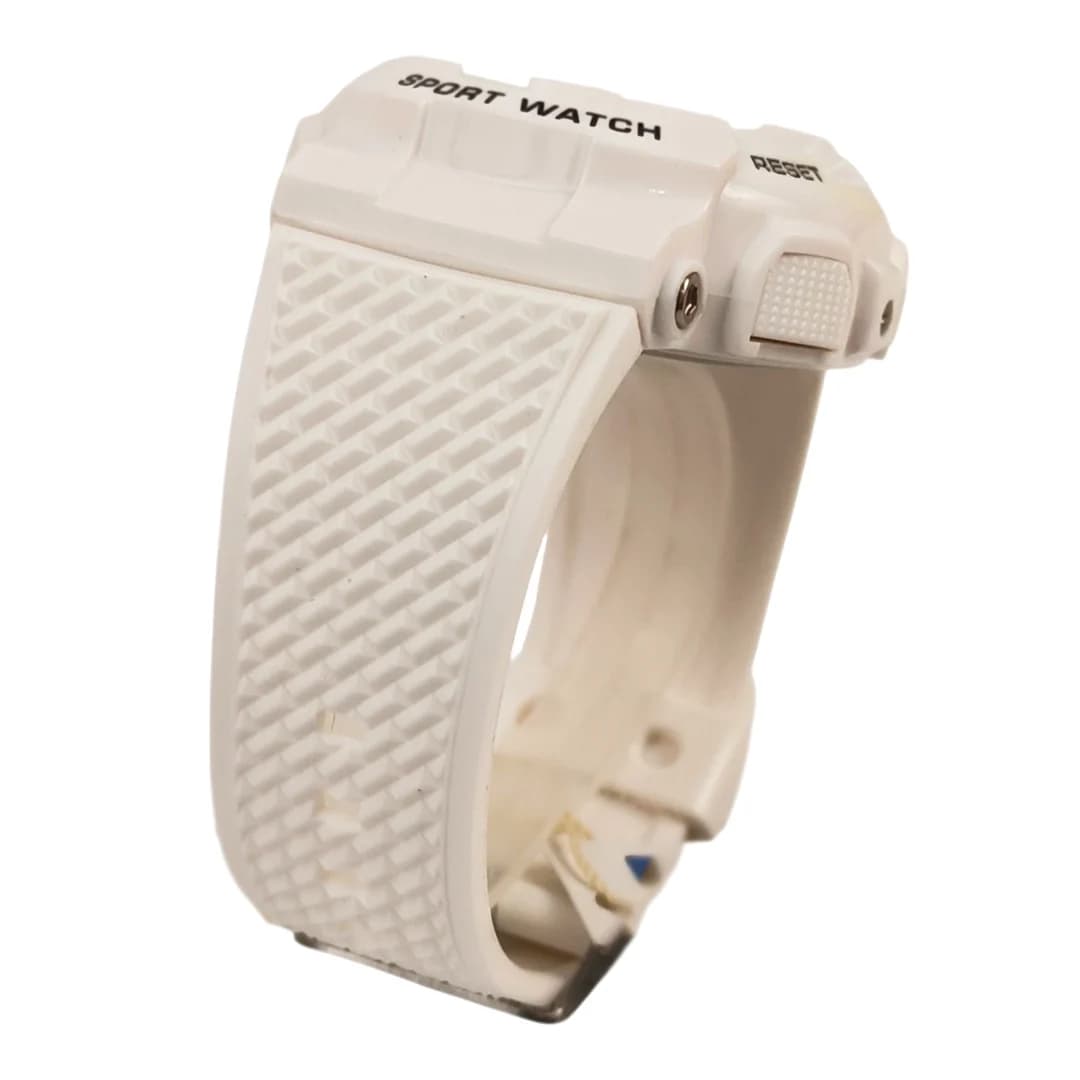 ساعت مچی اسپرت آیک | AIKE طرح G-SHOCK دیجیتالی مدل AK-999 رنگ سفید به همراه جعبه و پاکت اورجینال — تصویر ۵