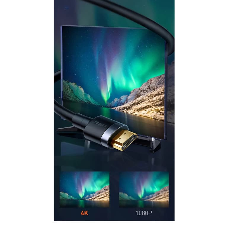 کابل HDMI بیسوس Baseus Cafule 4K HDMI CADKLF-F01 طول 2 متر — تصویر ۳