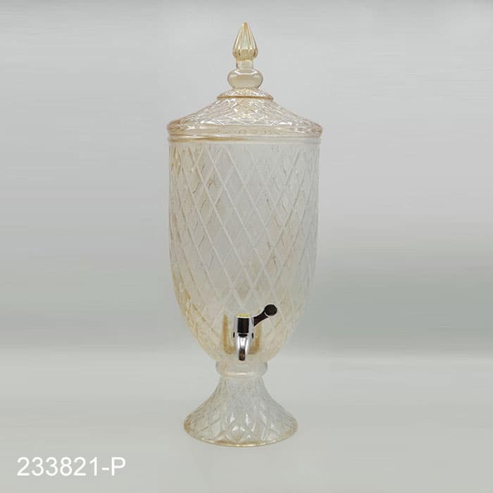 کلمن شربت شیشه ای 4.5 لیتر عسلی کد 233821P