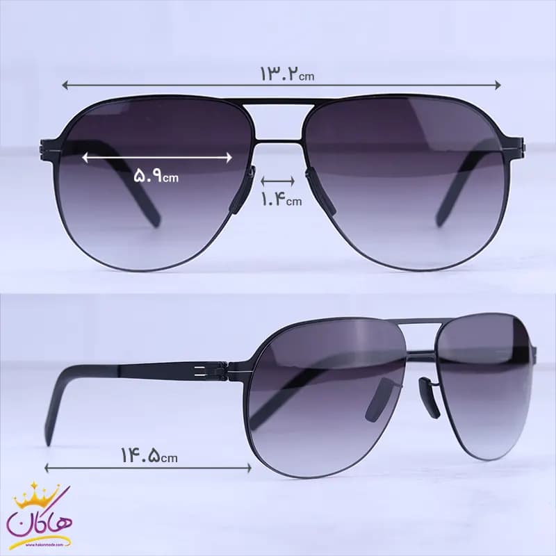 عینک آفتابی مردانه آیس برلین مشکی خلبانی مدل Charlie L/1 — تصویر ۲