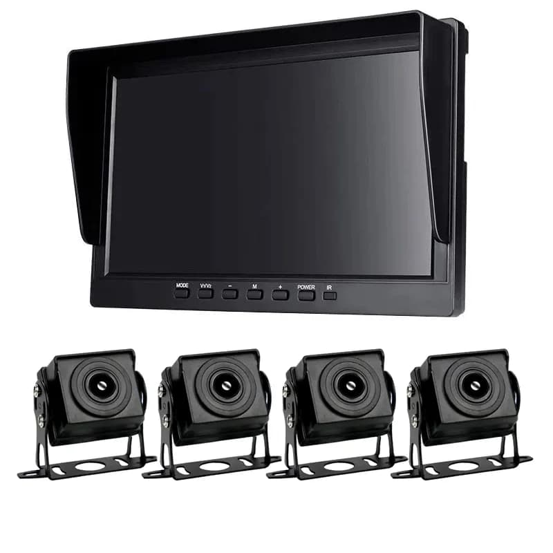 دوربین ثبت وقایع و 360 درجه کامیون و اتوبوس 4 دوربین AHD با مانیتور 10 اینچ — تصویر ۳