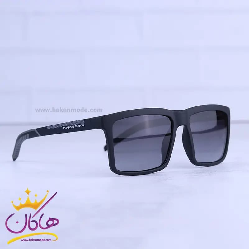 عینک آفتابی مردانه پورشه مشکی مات p 8659/4 مربعی — تصویر ۳
