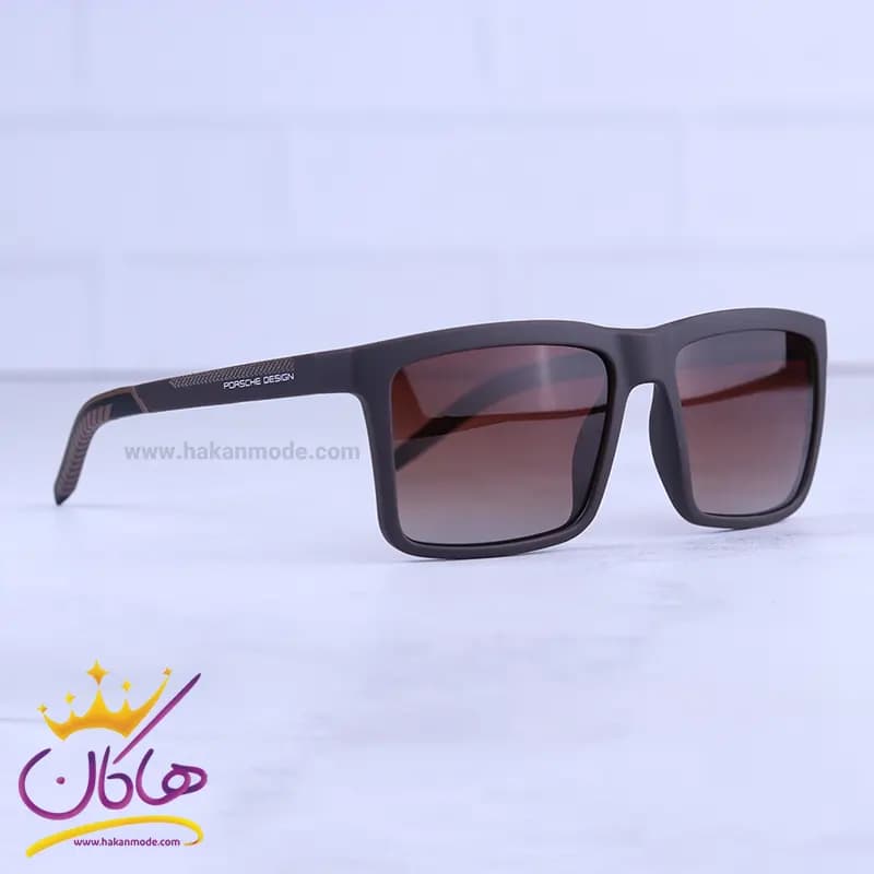 عینک آفتابی مردانه پورشه قهوه ای مات p 8659/1 مربعی — تصویر ۴
