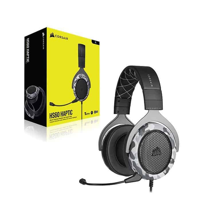 هدست با سیم Corsair HS60 HAPTIC – رنگ Arctic Camo — تصویر ۲