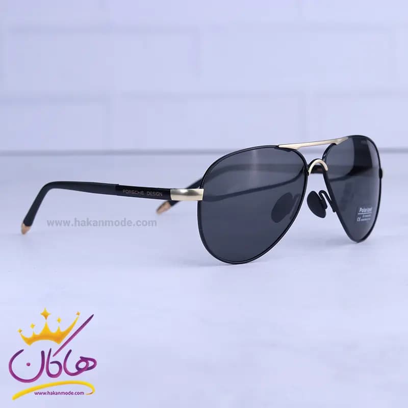 عینک آفتابی مردانه فلزی پورشه مشکی P 8702/3 — تصویر ۳