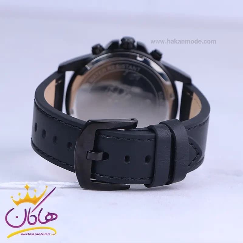 ساعت مچی عقربه ای جی جی پولو مردانه بند چرم مشکی JPC.S04240P/3 — تصویر ۲