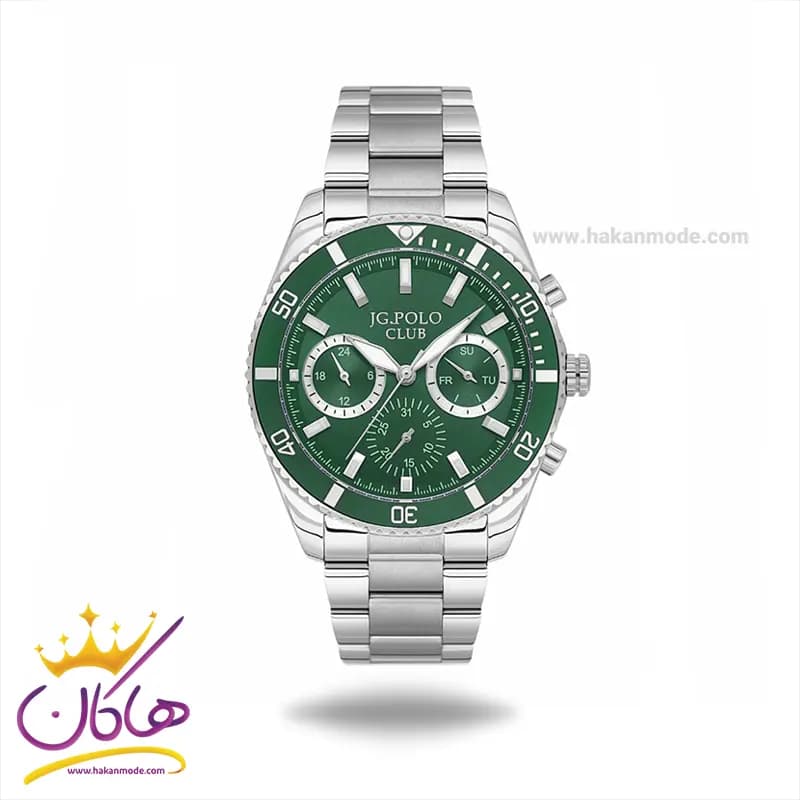 ساعت مچی جی جی پولو مردانه فلزی نقره ای صفحه مشکی JPC.0424S02629D/5 — تصویر ۴