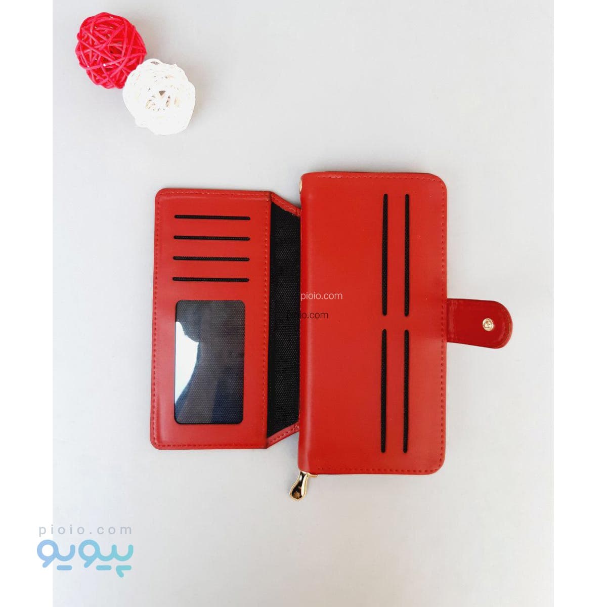 کیف پول زنانه زبانه دار تک زیپ — تصویر ۴