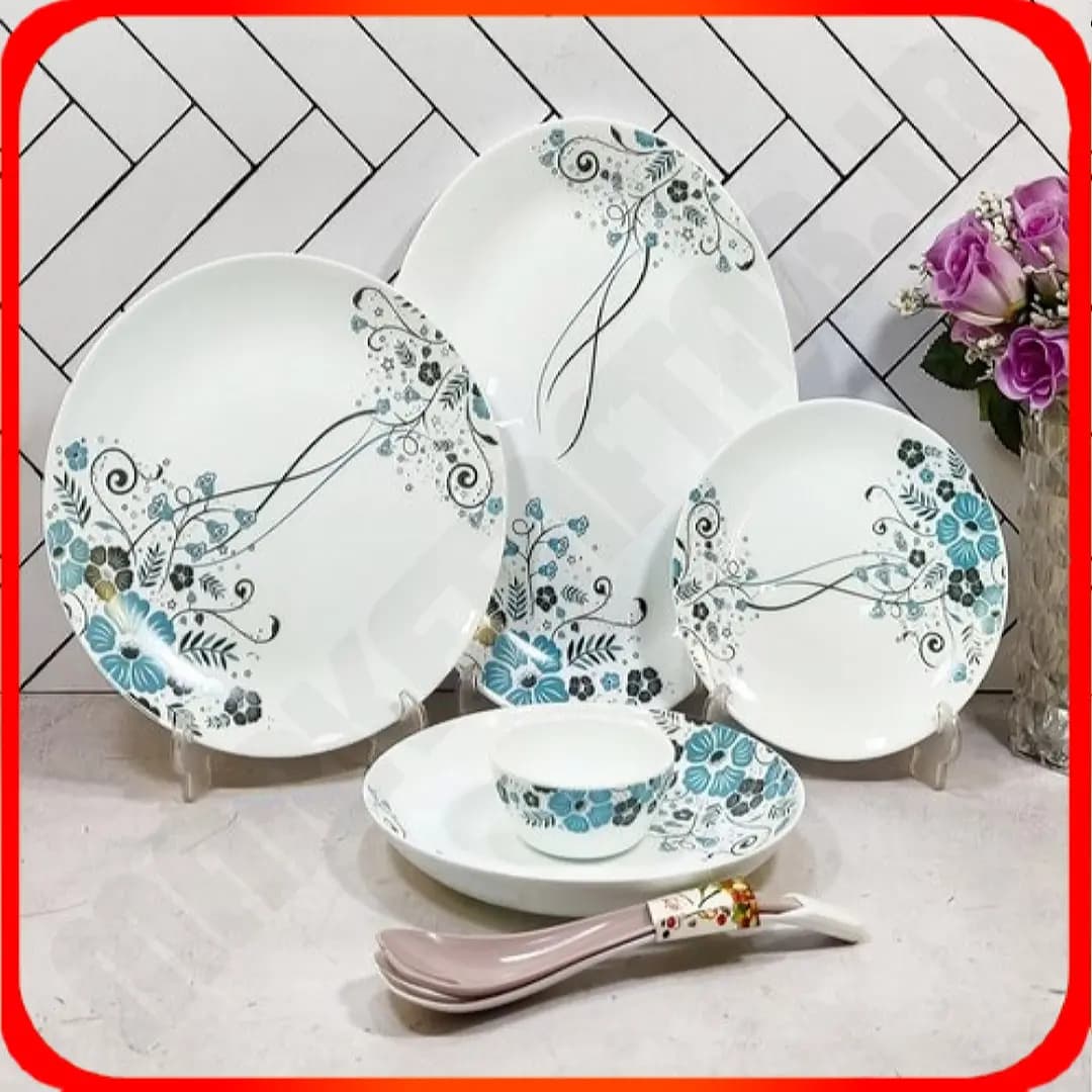 سرویس 25 پارچه گرد پالیز فیروزه ای آرکوپال دینو