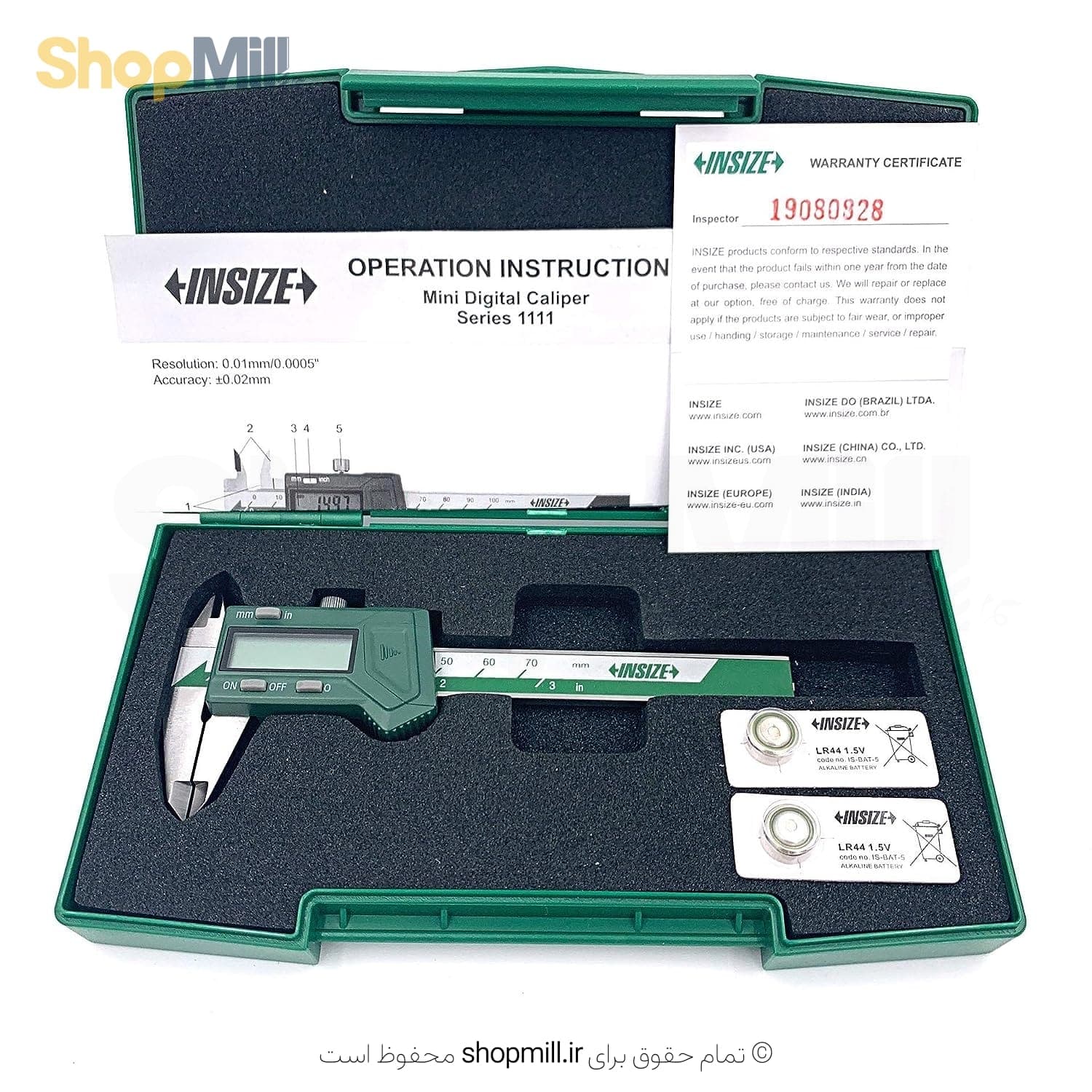 کولیس دیجیتال اینسایز (Insize) 7.5 سانتی متر مدل 75-1111 — تصویر ۳