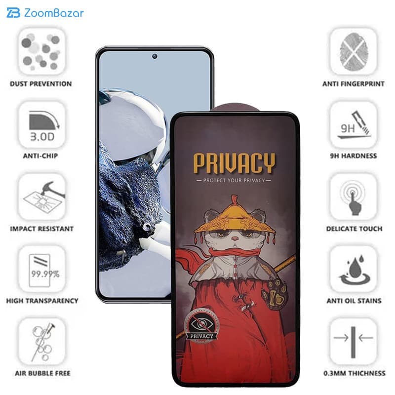 گلس پرایوسی اِپیکوی مدل Airbag مناسب برای گوشی موبایل شیائومی Mi 12T Pro / Mi 12T / Mi 11T Pro / Mi 11T / Mi 10T Lite — تصویر ۶