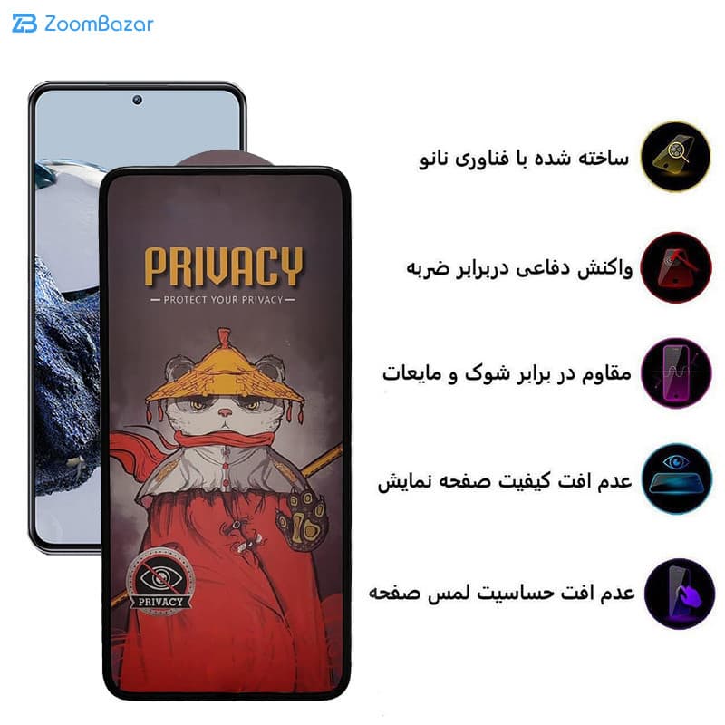 گلس پرایوسی اِپیکوی مدل Airbag مناسب برای گوشی موبایل شیائومی Mi 12T Pro / Mi 12T / Mi 11T Pro / Mi 11T / Mi 10T Lite — تصویر ۴