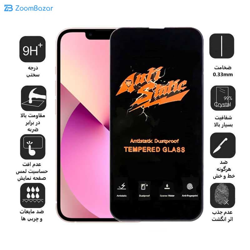 گلس اِپیکوی مدل Antistatic Dustproof مناسب برای گوشی موبایل اپل iPhone 13 mini — تصویر ۳