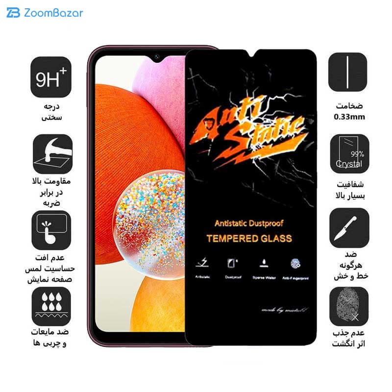 گلس اِپیکوی مدل Antistatic Dustproof مناسب برای گوشی موبایل سامسونگ Galaxy A14 4G / A14 5G — تصویر ۳