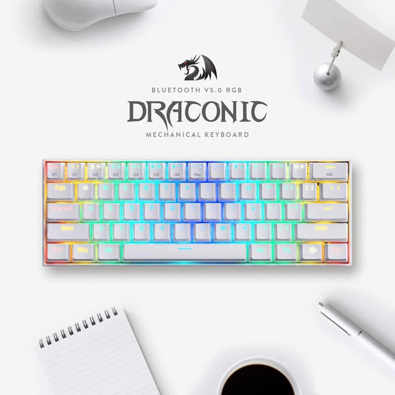 کیبورد بی سیم مکانیکال گیمینگ ردراگون DRACONIC Elite K530 Pro — تصویر ۲