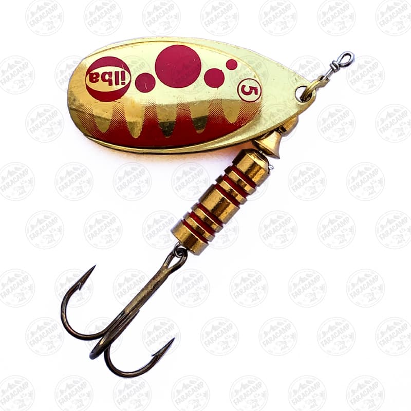 لانسه ماهیگیری سایز ۵ ، ۱۳ گرمی ایلبا ۲۰۲۱۵B Gold/Red Bubble ilba