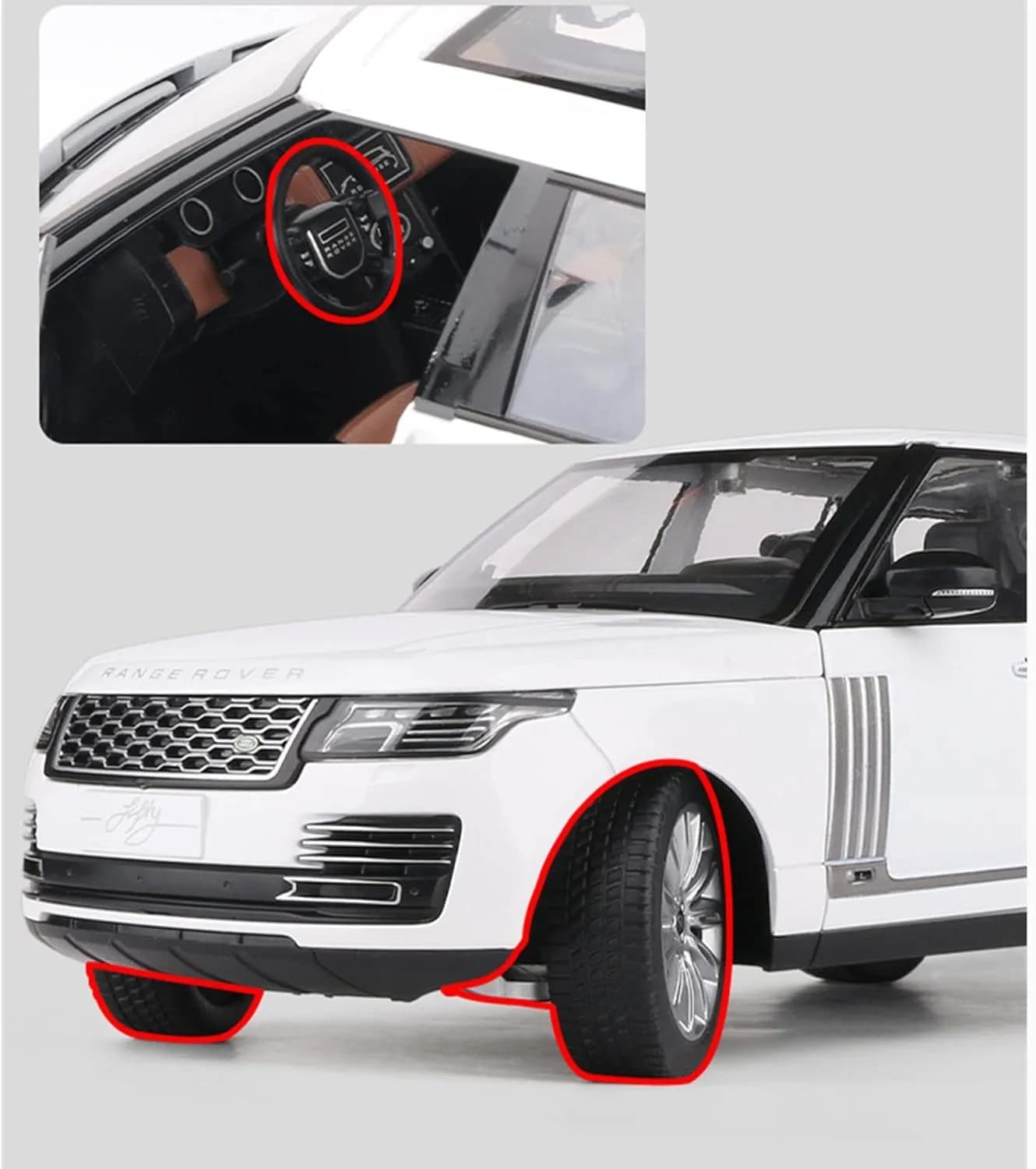 ماشین ماشین فلزی رینج راور سفید مدل Vogue SUV — تصویر ۲