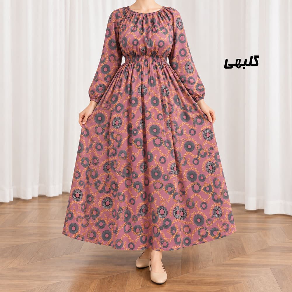 پیراهن ساحلی زنانه کش دار مدل زنجیری کد CH2293 — تصویر ۳