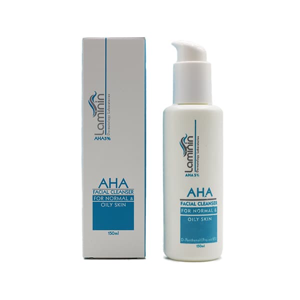 پاک کننده صورت لامینین حاوی AHA 5% مخصوص پوست های معمولی و چرب 150 میل