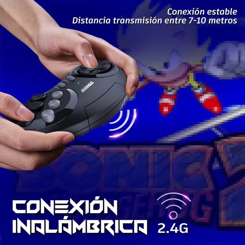 کنسول بازی SG800 با 5000 بازی کلاسیک و 2 دسته بیسیم 2.4GHz — تصویر ۵
