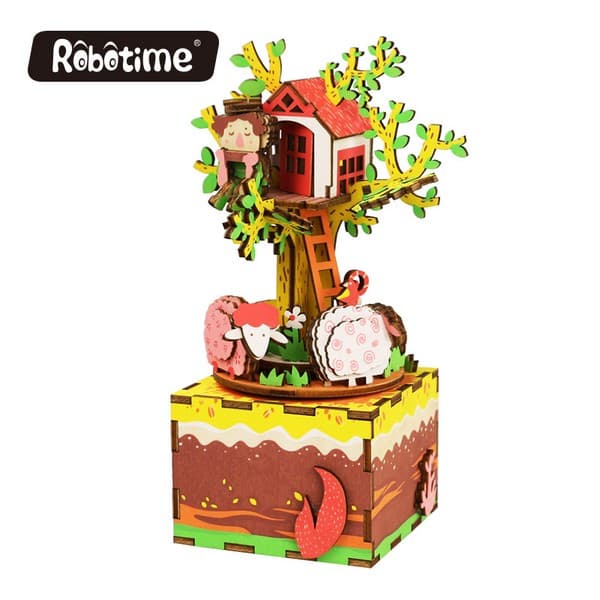 جعبه موسیقی ساختنی روبوتایم طرح خانه درختی (Tree House AM408) — تصویر ۲