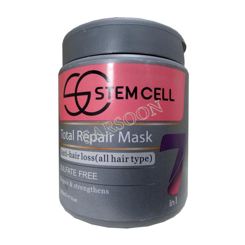 ماسک مو تقویت کننده استم سل مناسب موهای دارای وز Stem Cell Total Repair And Strengthens Mask 500 ml