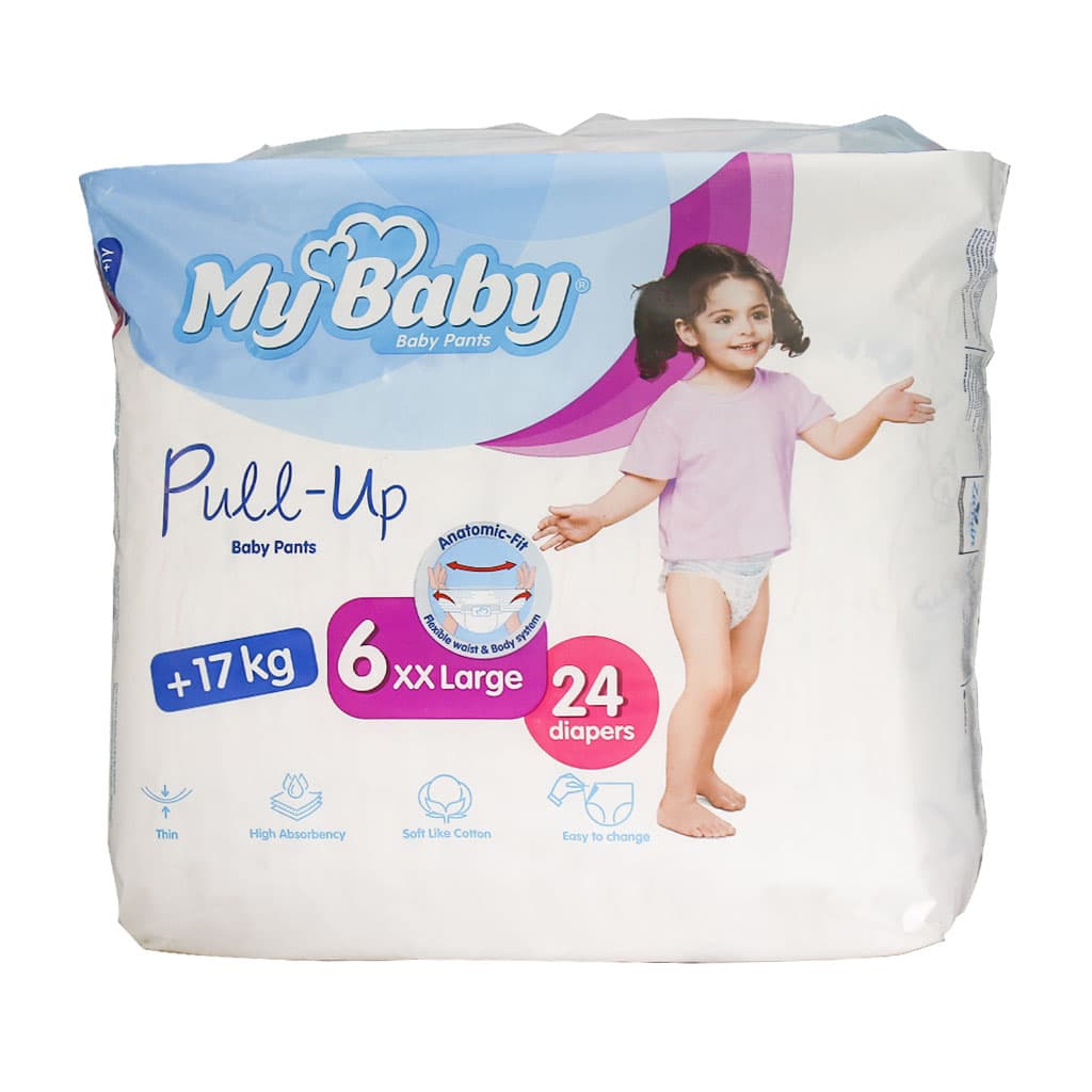 پوشک شورتی بچه پول آپ مای بی بی سایز 6 خیلی خیلی بزرگ My Baby Pull Up Size 6 Diapers — تصویر ۲