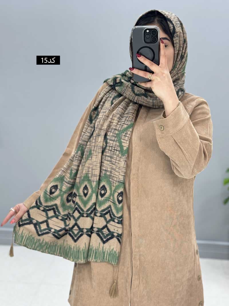 شال مخمل موهر کد ۶۴۹۹۸ — تصویر ۱۱