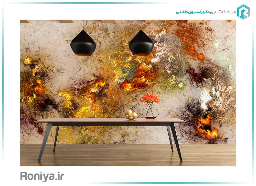 پوستر دیواری سه بعدی جلوه رنگ ها کد: AB049 — تصویر ۲