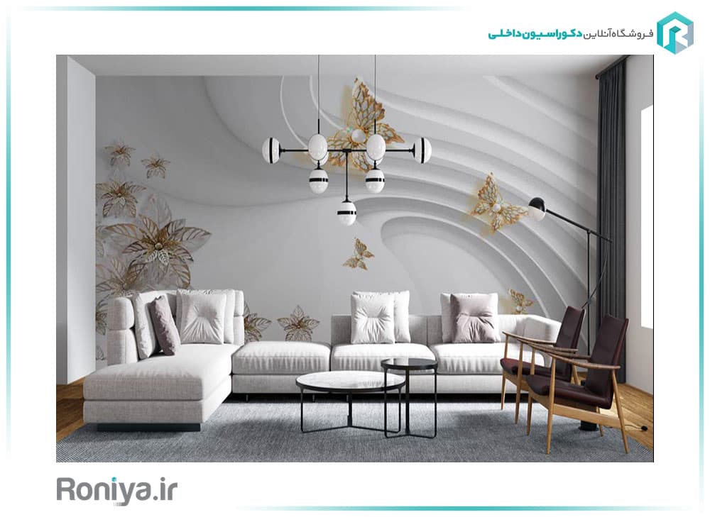 پوستر سه بعدی گل و پروانه 3DF-380 — تصویر ۲